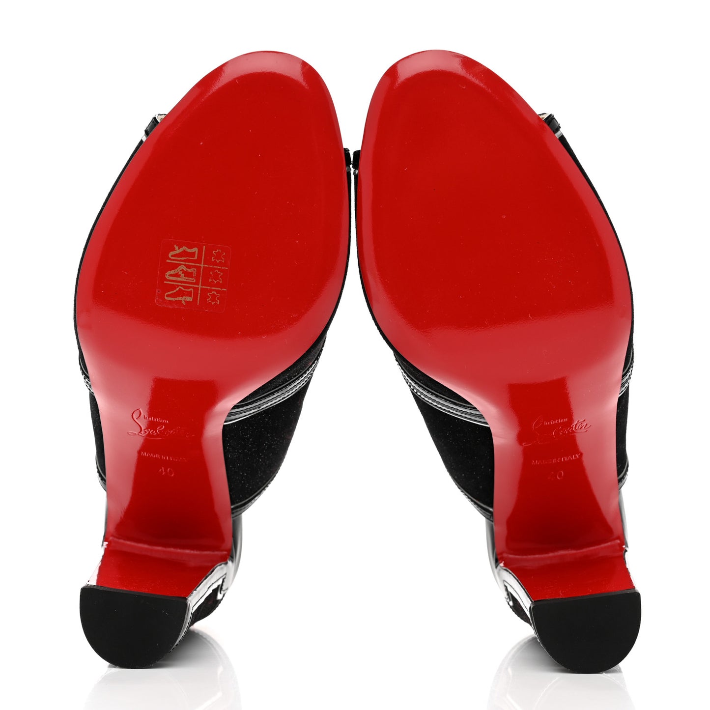 Specchio Patent Interior 85 Slide Sandals 40 Black