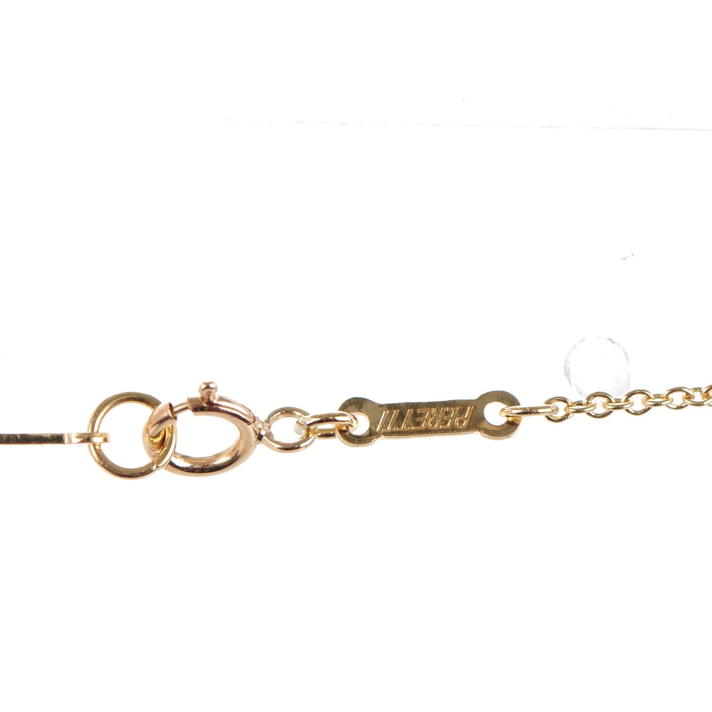 18K Yellow Gold Diamond Large Elsa Peretti Open Heart Pendant Necklace