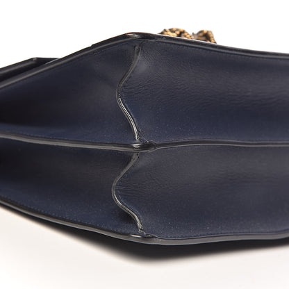 Gucci Moon Calfskin Bamboo Web Medium Dionysus Top Handle Bag Blue Emerald Hibiscus Red 9 of 13