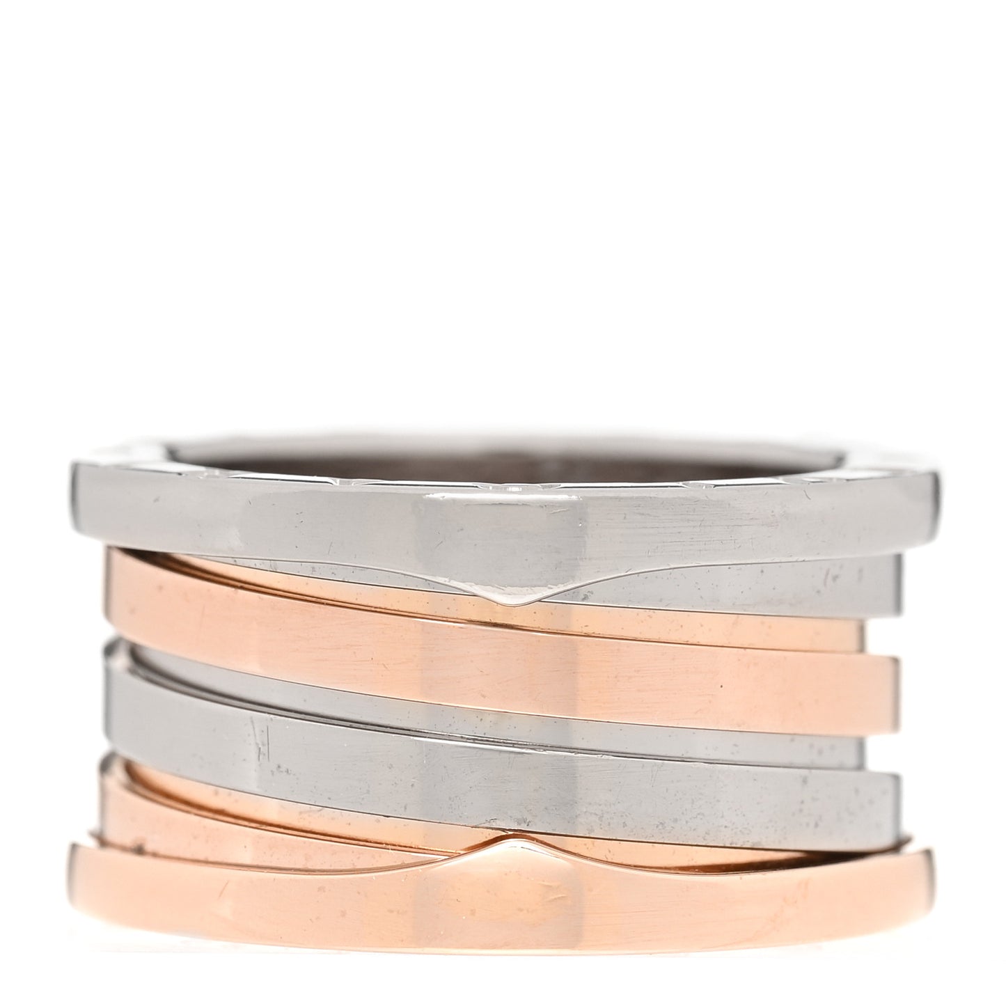 18K Rose White Gold B.Zero1 Four-Band Ring 54 7