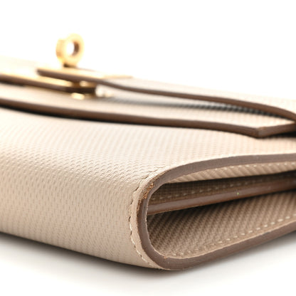 Hermes Grain d'H Kelly Longue Wallet Argile 10 of 23