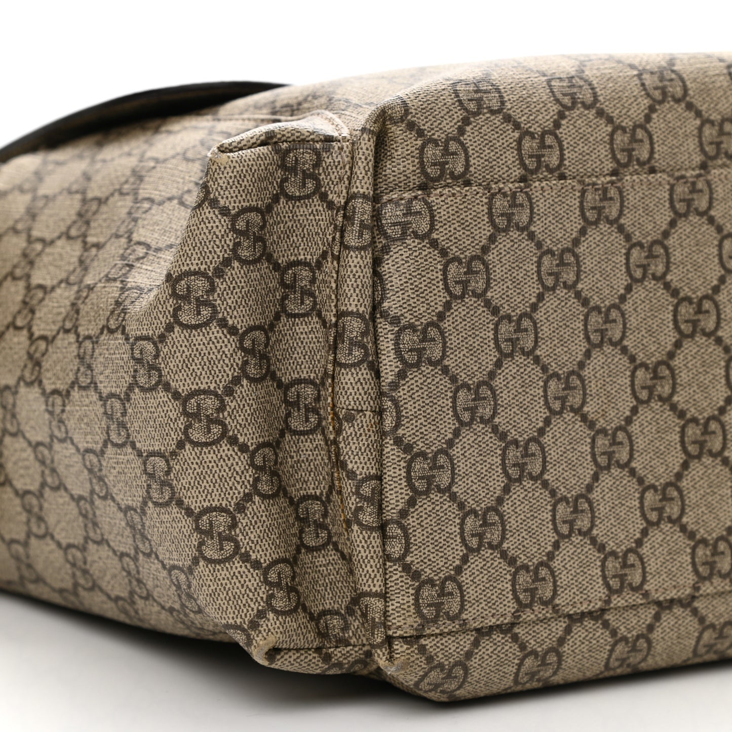 GG Plus Monogram Messenger Diaper Bag Dark Brown