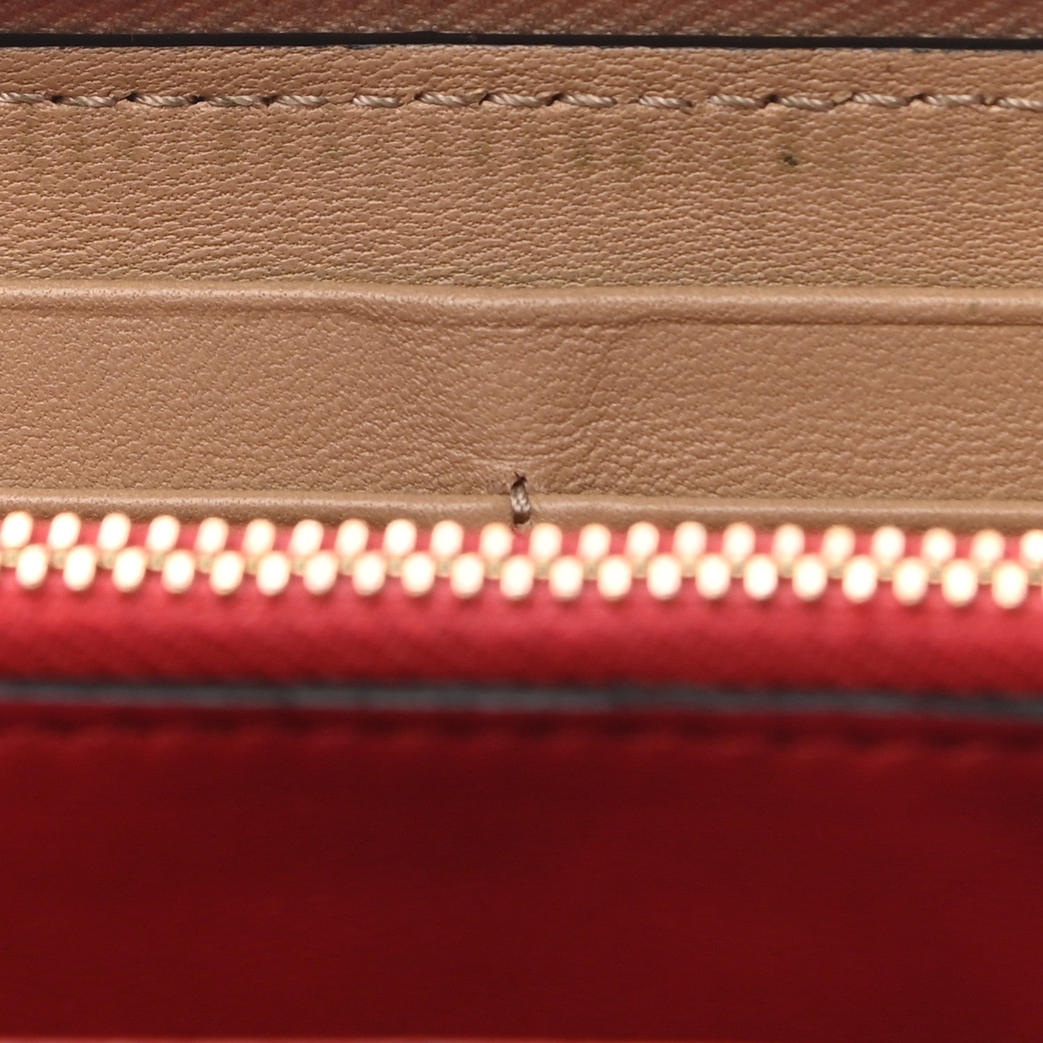 Valentino Garavani Nappa Rockstud Spike Zip Around Wallet Camel Rose 10 of 12