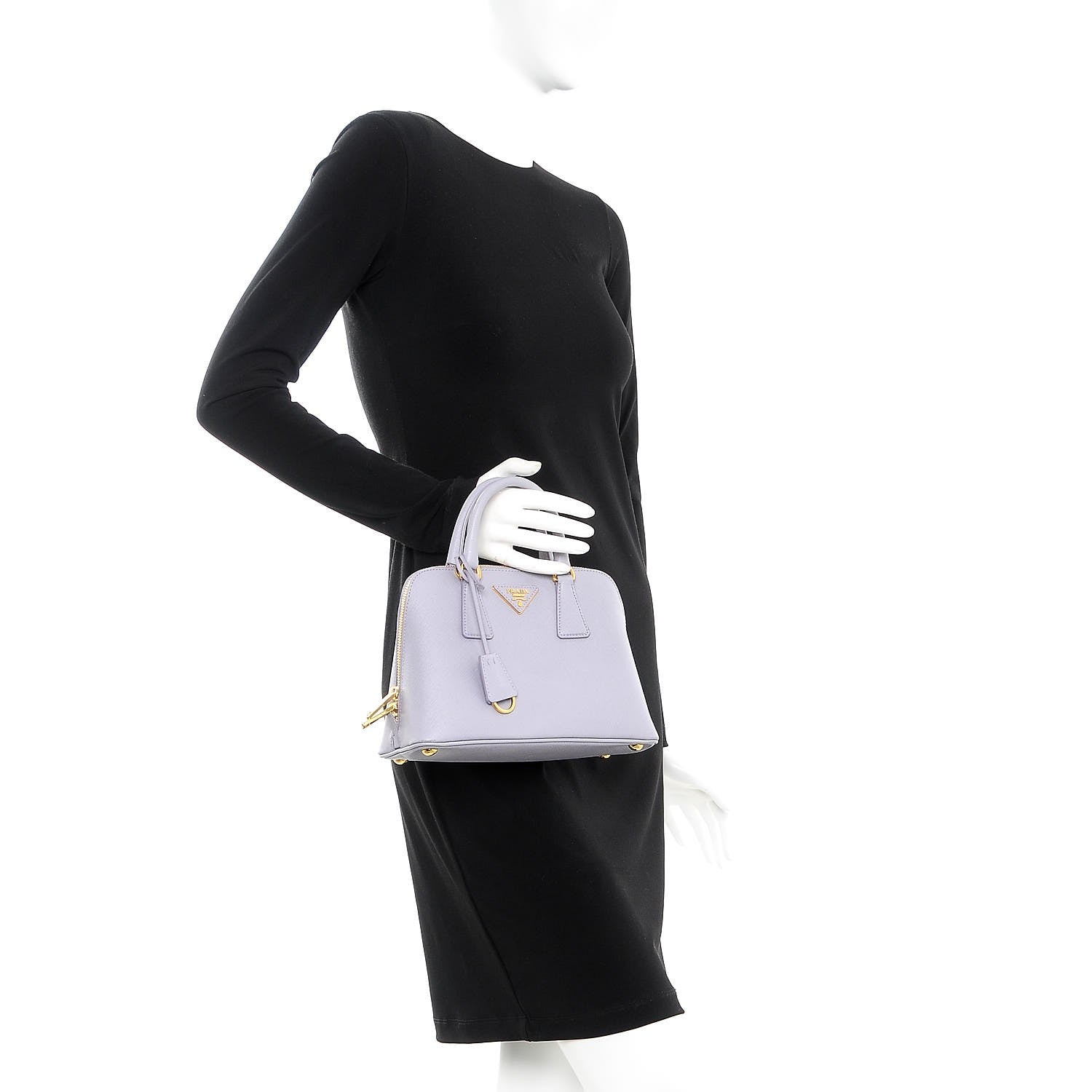 Prada Saffiano Lux Small Promenade Tote Glicine 3 of 10