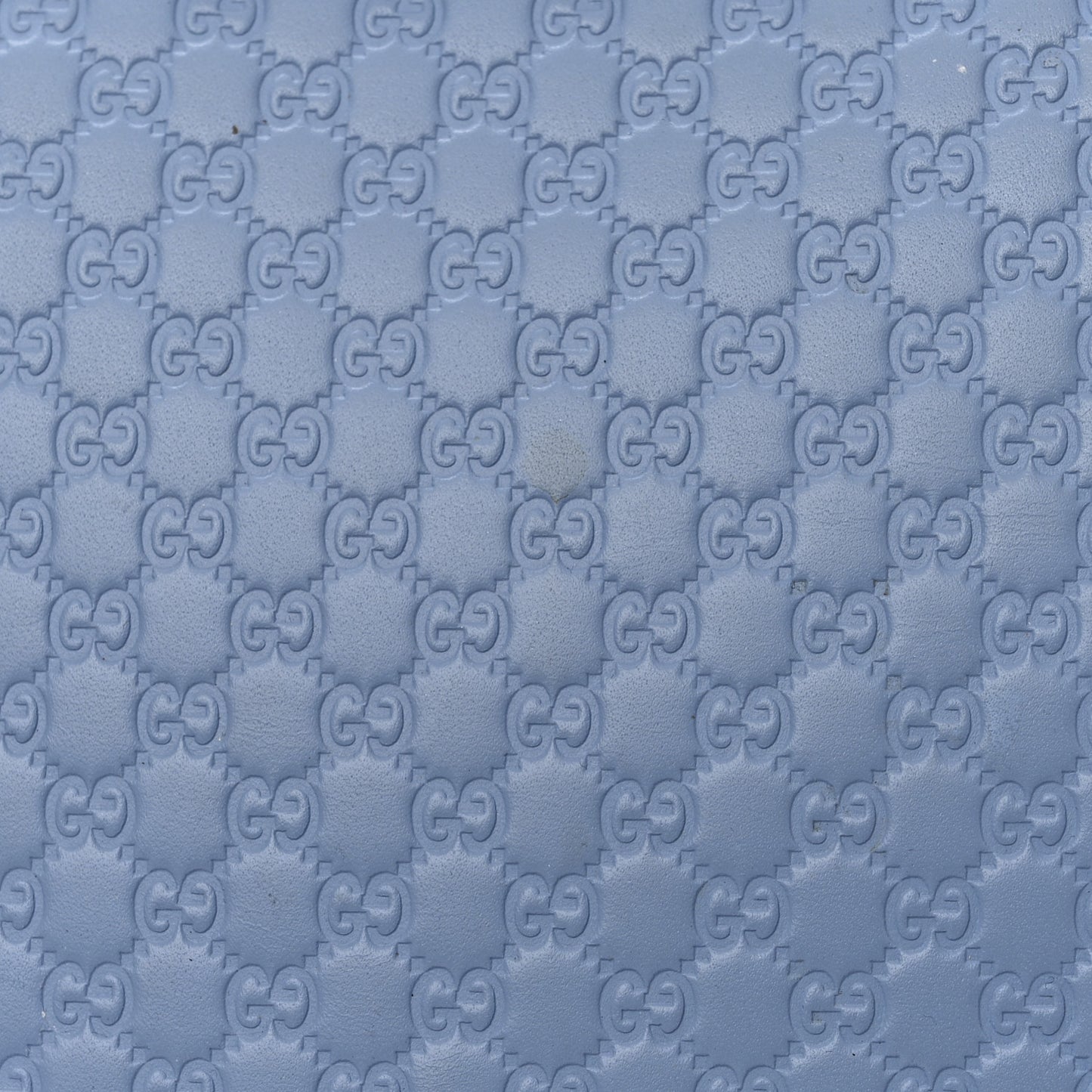 Soft Microguccissima Small Zippered Satchel Light Blue