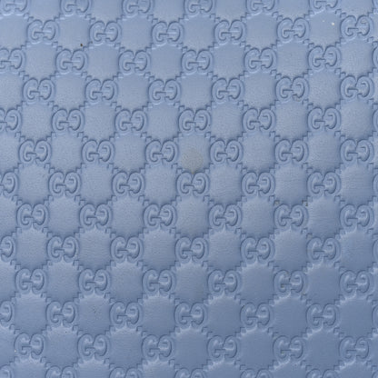 Gucci Soft Microguccissima Small Zippered Satchel Light Blue 15 of 17