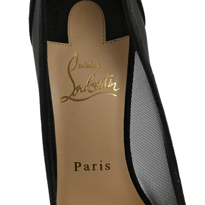 Christian Louboutin Veau Velours Rete Galativi 100 Pumps 38.5 Black 7 of 8