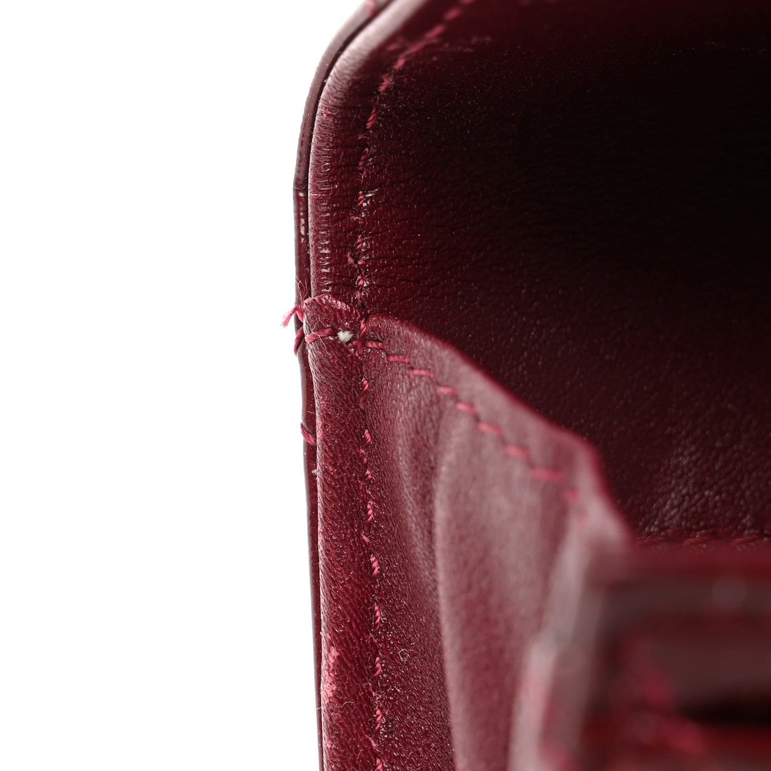 Chanel Patent Brilliant Flap Card Holder Burgundy 9 of 10