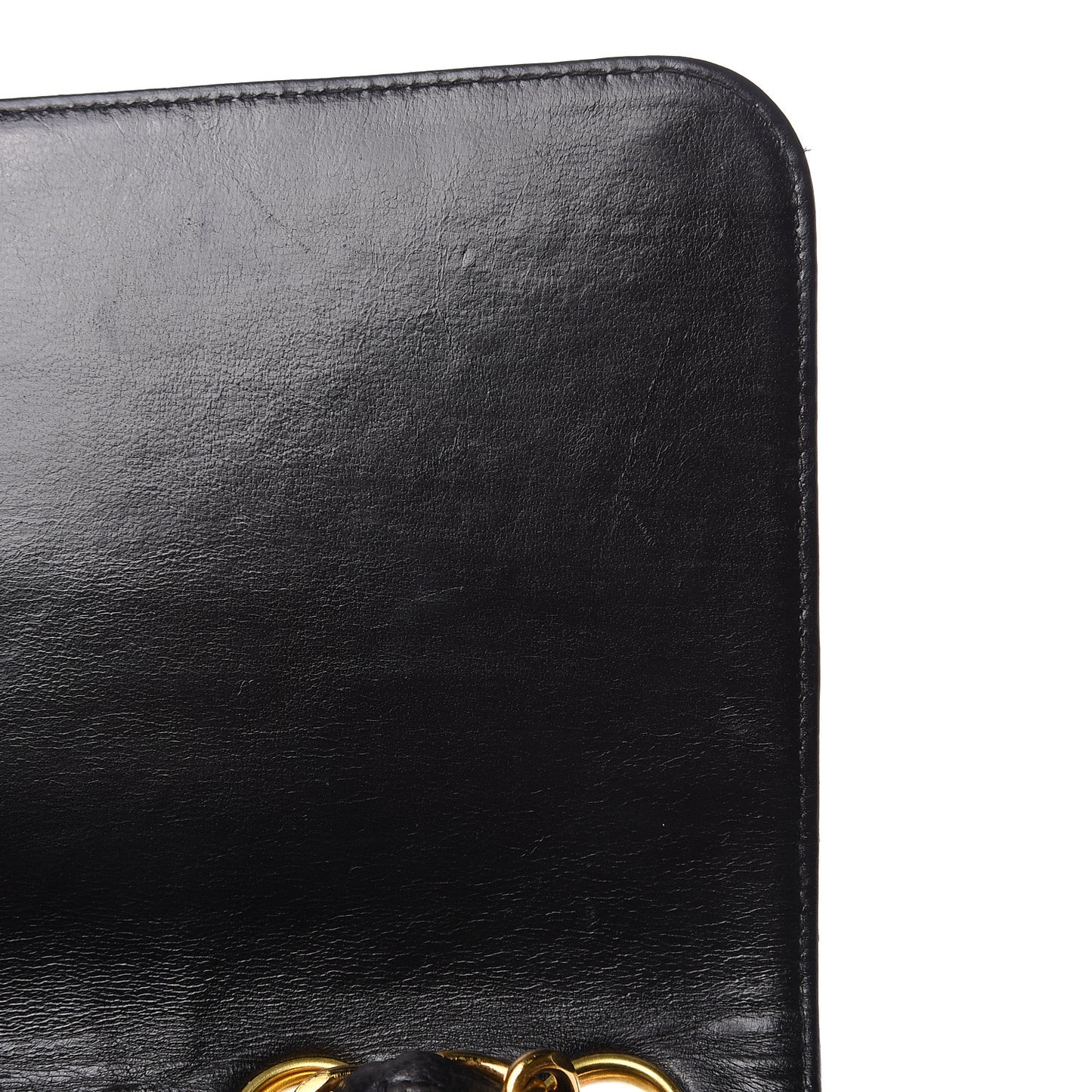 Lambskin Quilted Jumbo Single Flap Black