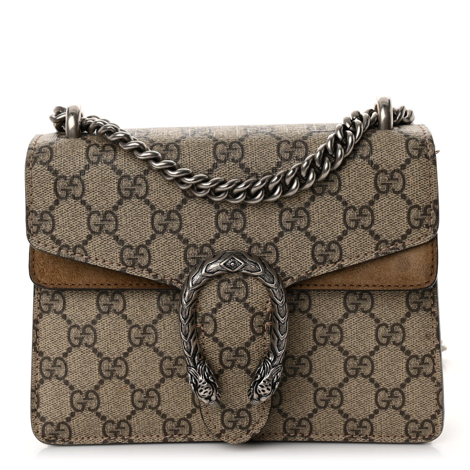 Gucci GG Supreme Monogram Mini Dionysus Shoulder Bag Taupe 1 of 12