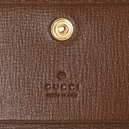 Gucci GG Supreme Monogram Horsebit 1955 Card Case Wallet Beige Ebony Brown Sugar 6 of 9