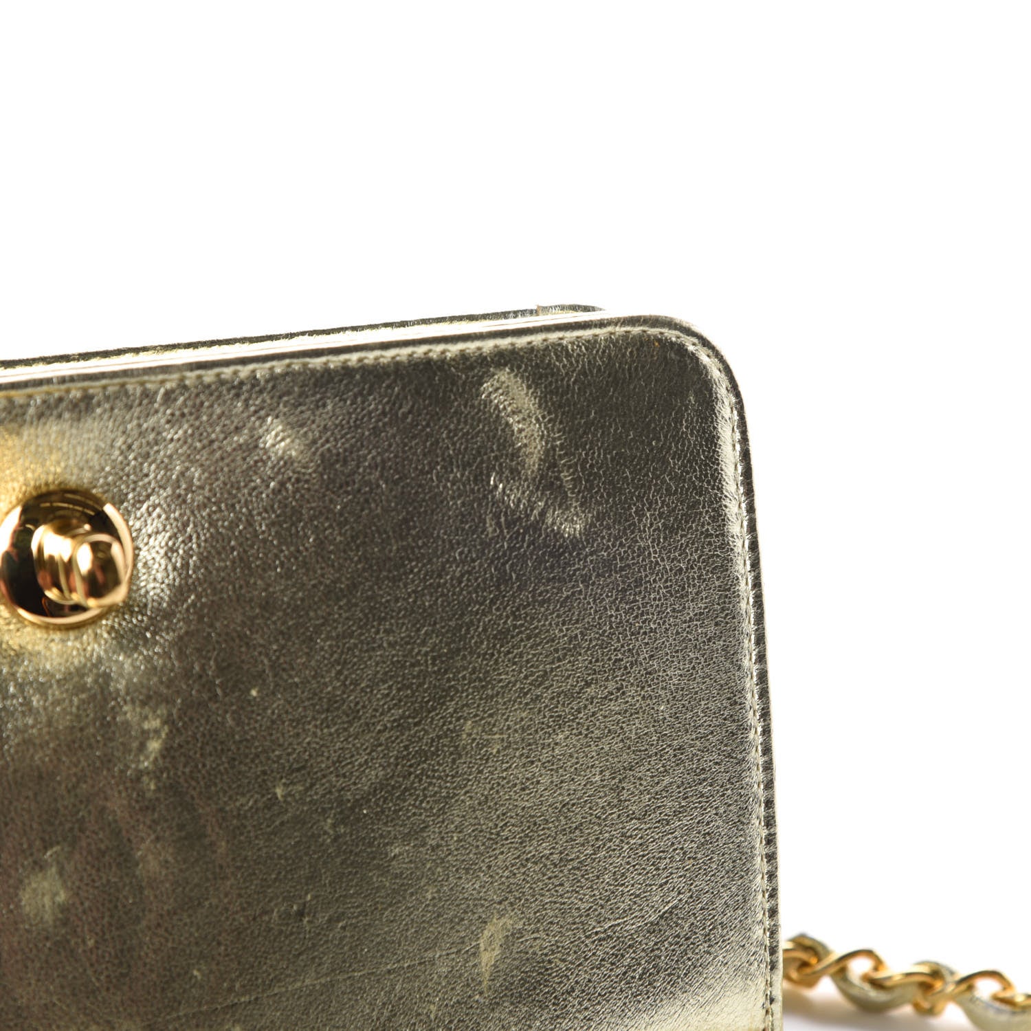 Chanel Metallic Lambskin Quilted Mini Flap Gold 16 of 16