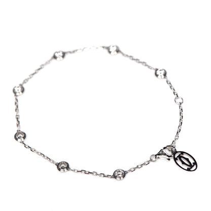 Cartier 18K White Gold 7 Diamond D'Amour Station Bracelet 3 of 4