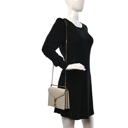 Saint Laurent Grain De Poudre Monogram Cassandra Clasp Bag Crema Soft 2 of 11