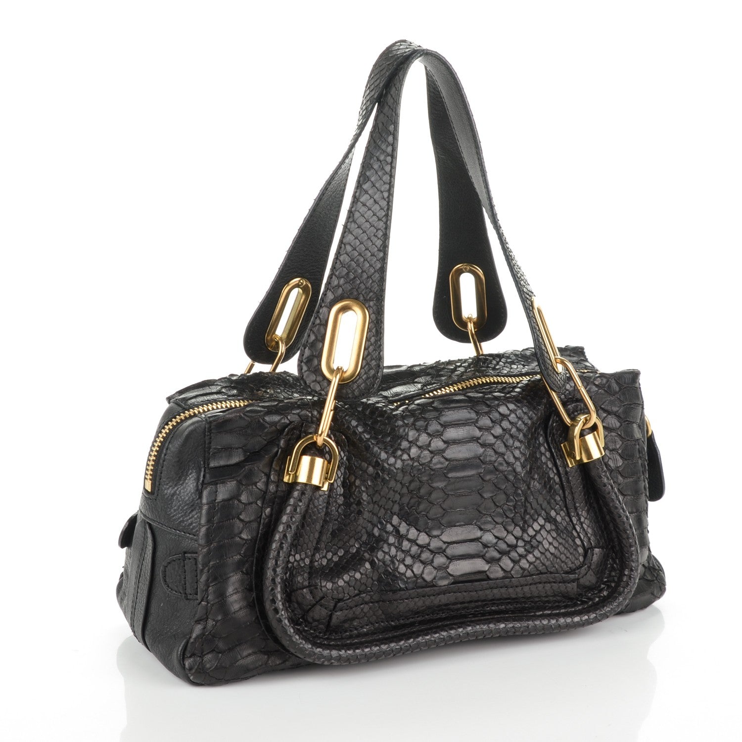 Chloe Python Calfskin East West Paraty Black 3 of 8