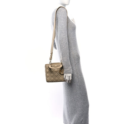 Christian Dior Lambskin Cannage Small My ABCDior Lady Dior Corda 2 of 13