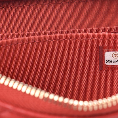 Chanel Lambskin Quilted Chanel 19 Zip Around Card Holder Red 7 of 9