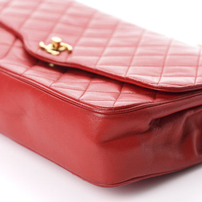 Chanel Lambskin Quilted Medium Single Flap Red 7 of 11