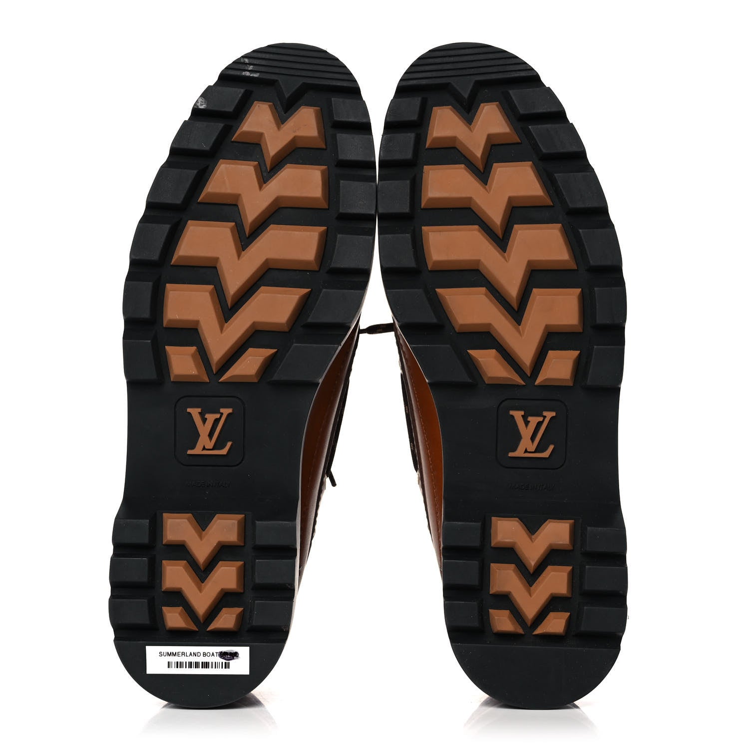 Louis Vuitton Calfskin Mens Summerland Boat Shoes 7.5 Cognac 5 of 11