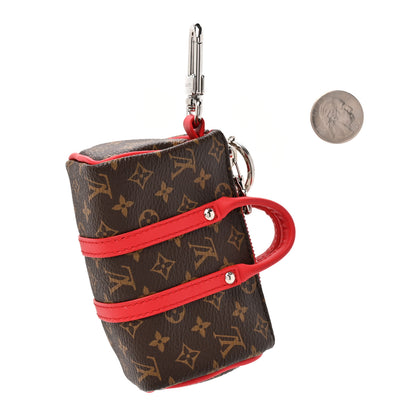 Louis Vuitton Monogram LV Colormania Mini Keepall Pouch Bag Charm Red 2 of 7
