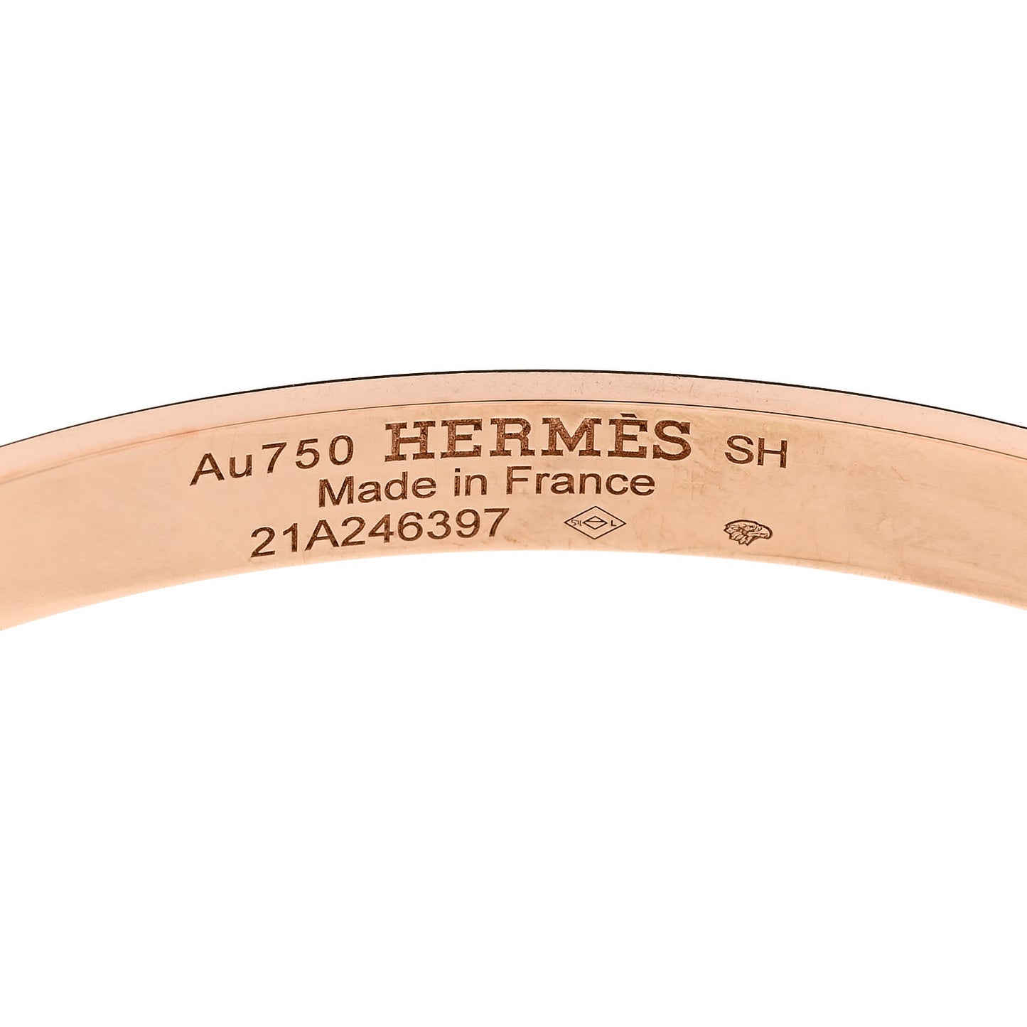 18K Rose Gold Diamond PM H D'Ancre Bracelet SH