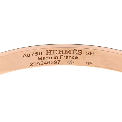 Hermes 18K Rose Gold Diamond PM H D'Ancre Bracelet SH 3 of 4