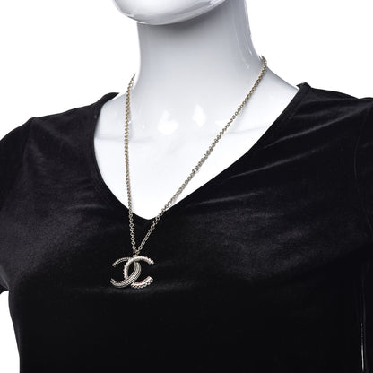 Chanel Enamel CC Necklace Gold Pink White 2 of 6