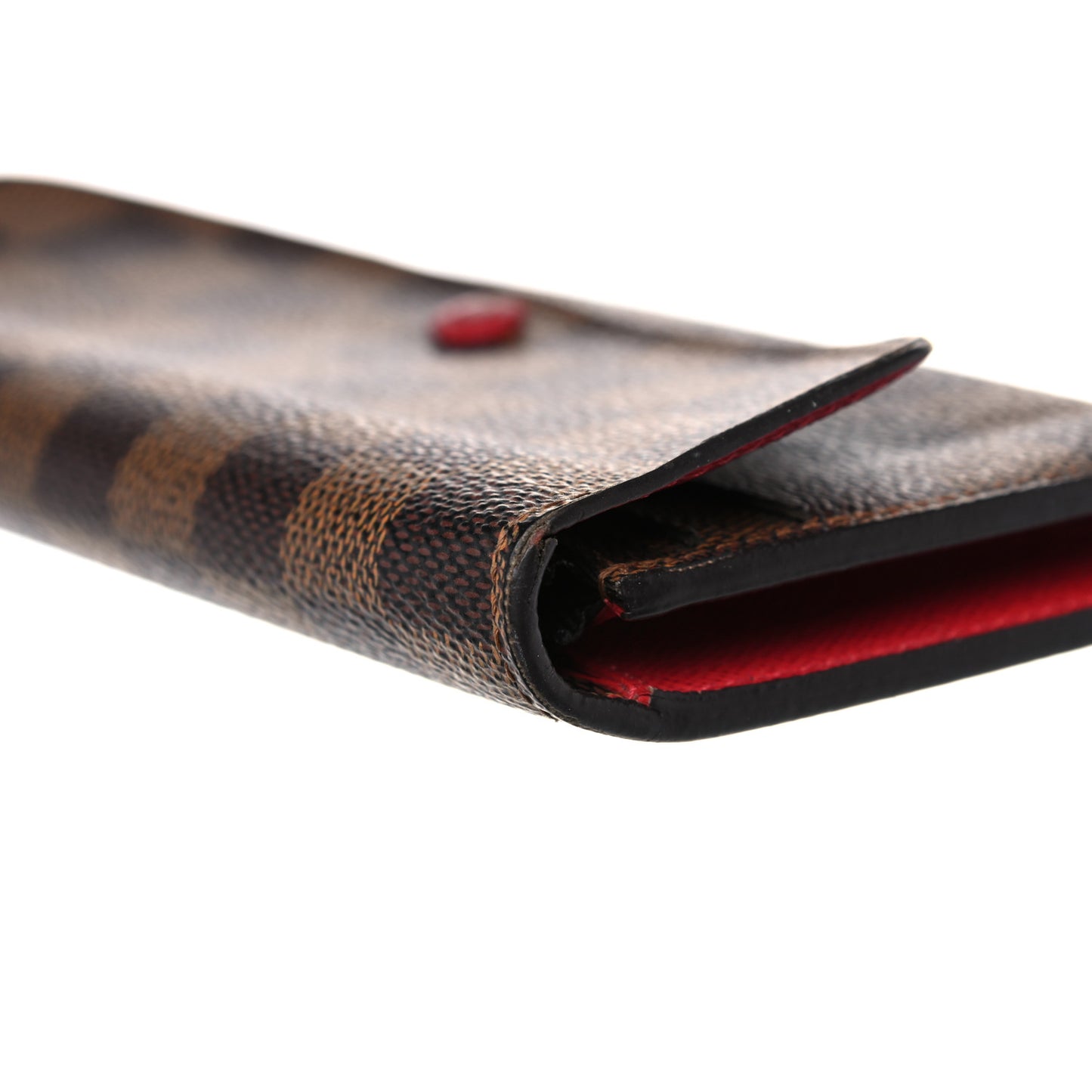 Damier Ebene Emilie Wallet Red