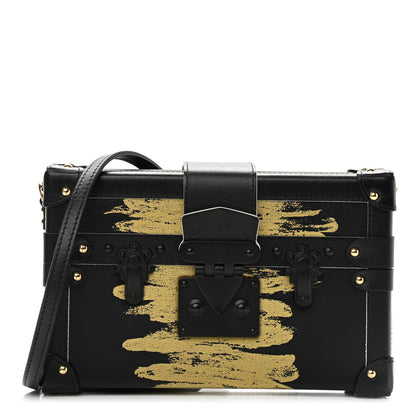 Louis Vuitton Calfskin Golden Light Petite Malle Black 1 of 11