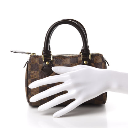 Louis Vuitton Damier Ebene Mini Sac HL Speedy 2 of 10