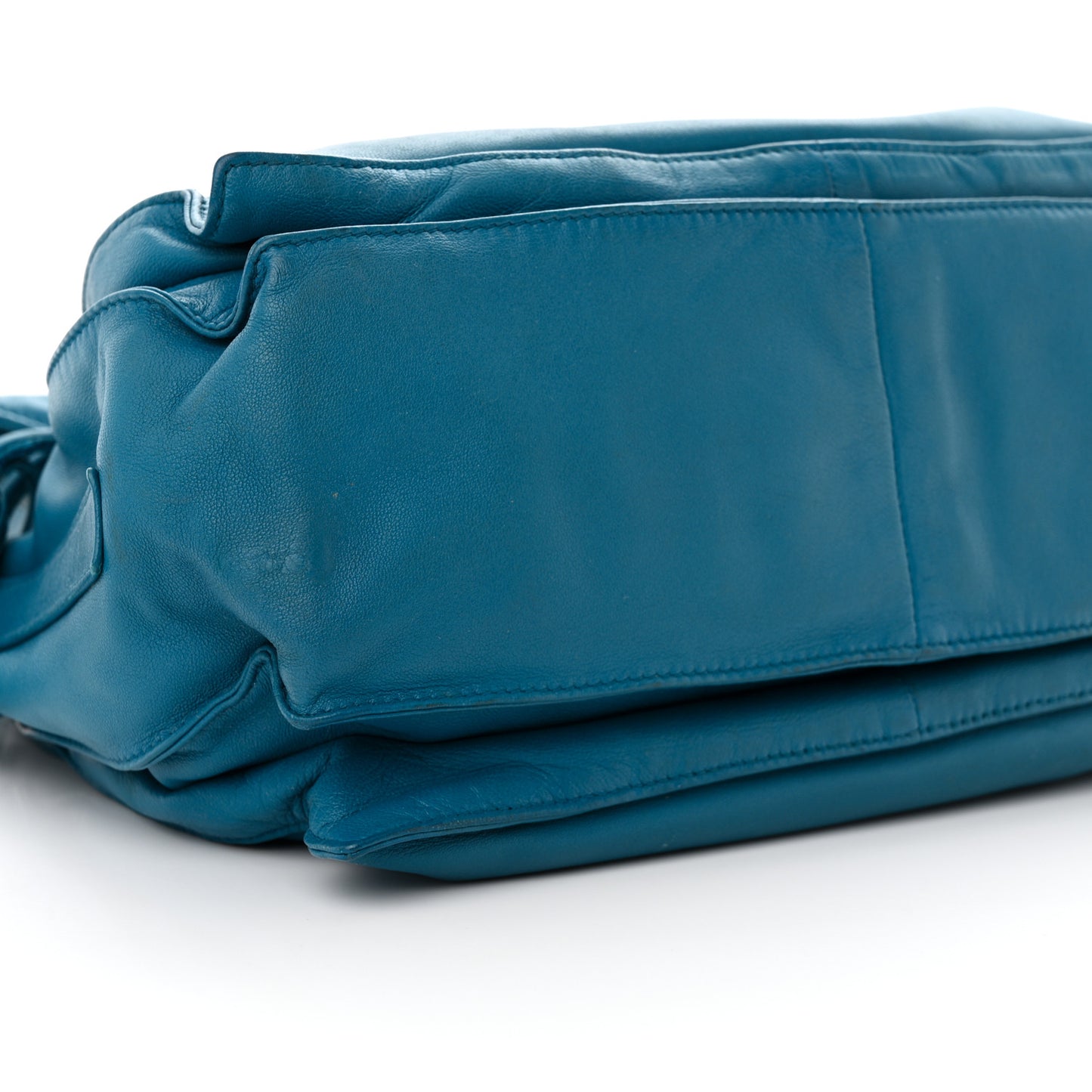 Calfskin Flamenco Shoulder Bag Turquoise