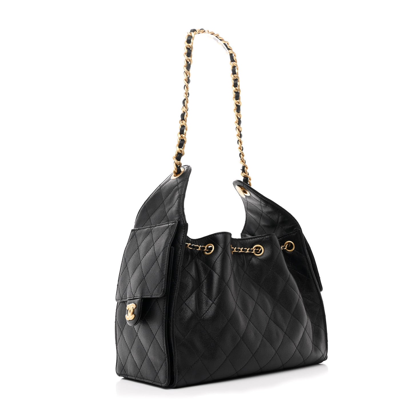 Caviar Quilted Small Chanel 25 Handbag Black
