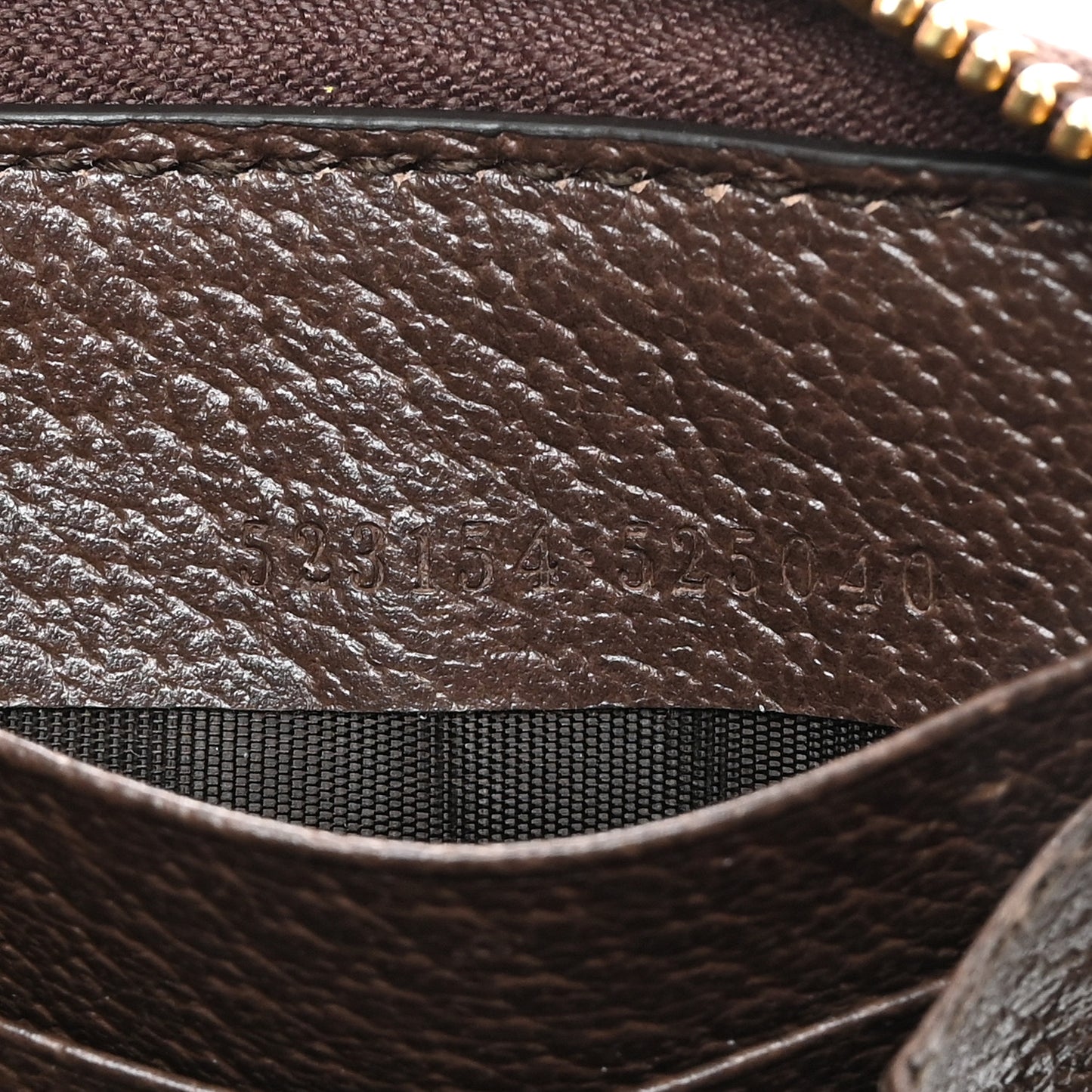 GG Supreme Monogram Web Ophidia Zip Around Wallet Brown