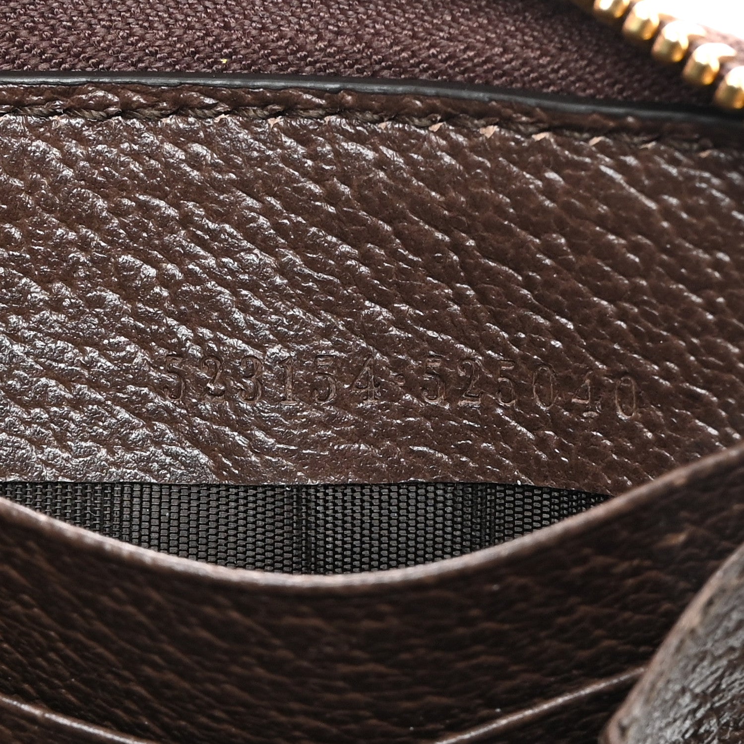 Gucci GG Supreme Monogram Web Ophidia Zip Around Wallet Brown 7 of 8