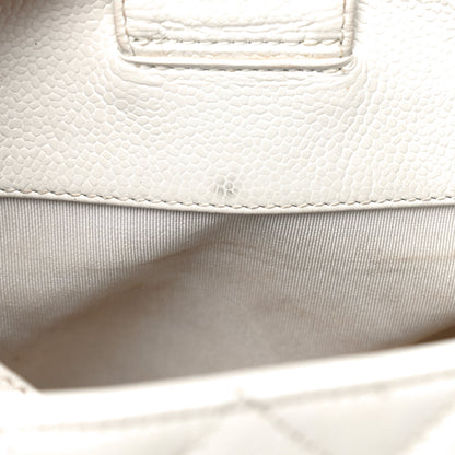 Chanel Caviar Quilted Petit Shopping Tote PST White 36 of 38