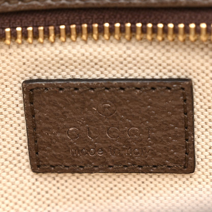 Gucci Monogram Jumbo GG Textured Dollar Calfskin Web Mini Crossbody Bag Camel Ebony New Acero 6 of 11