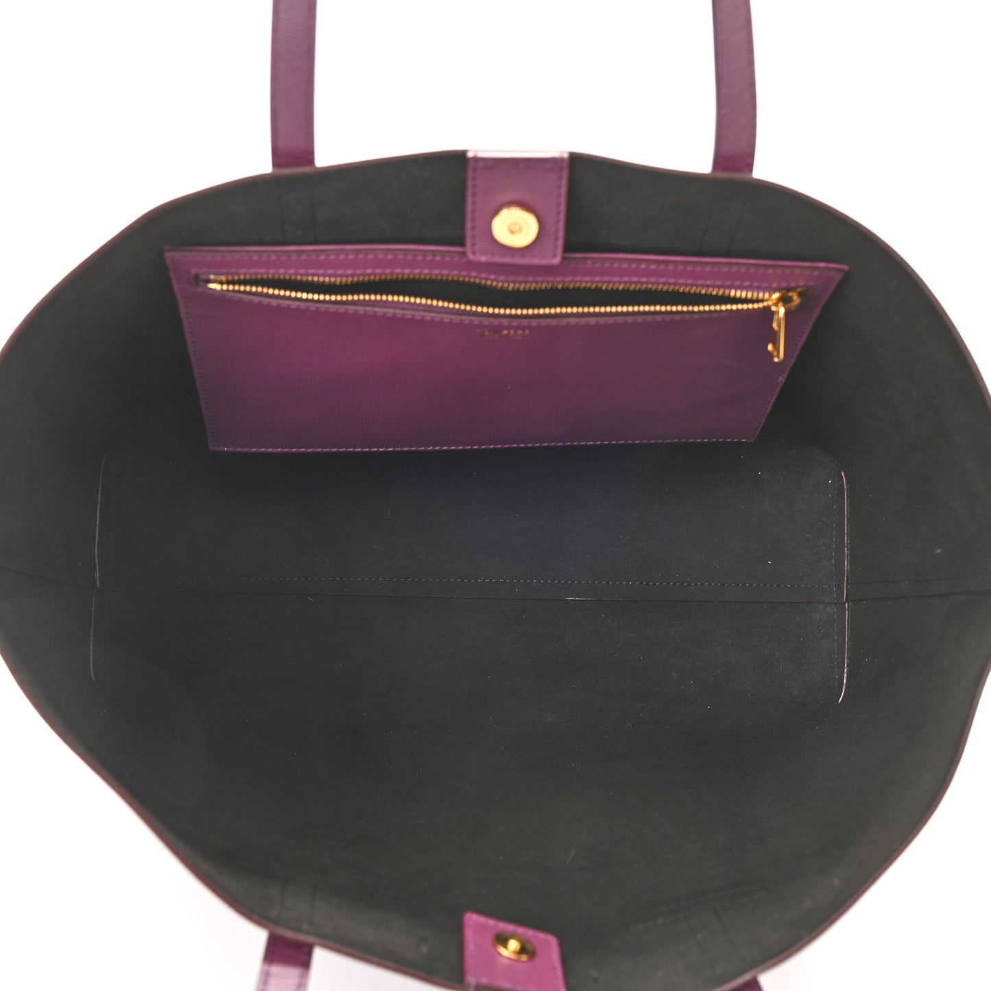 Grained Calfskin Small T Tote Bordeaux