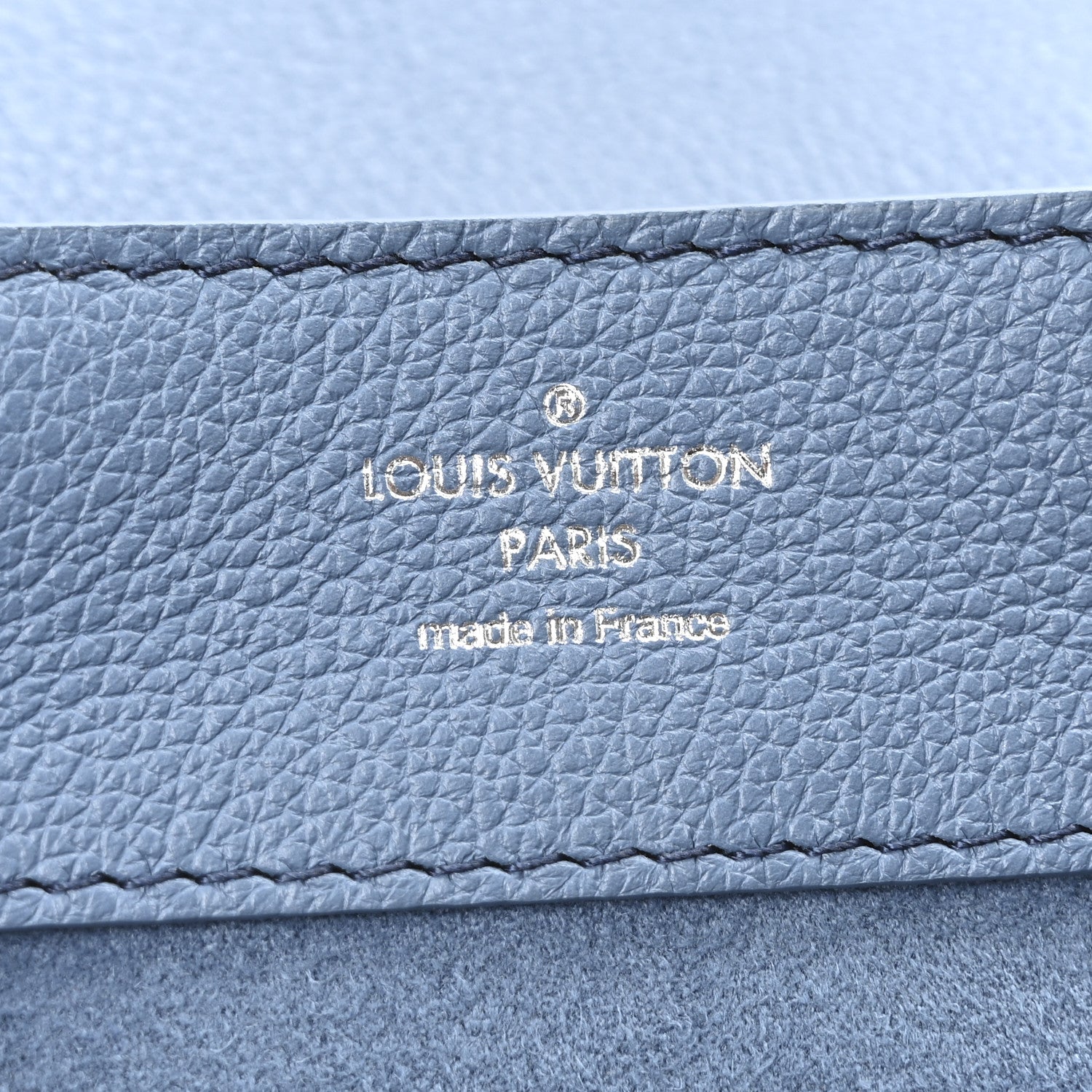 Louis Vuitton Calfskin Lockme Mini Backpack Blue Jean Creme 6 of 9