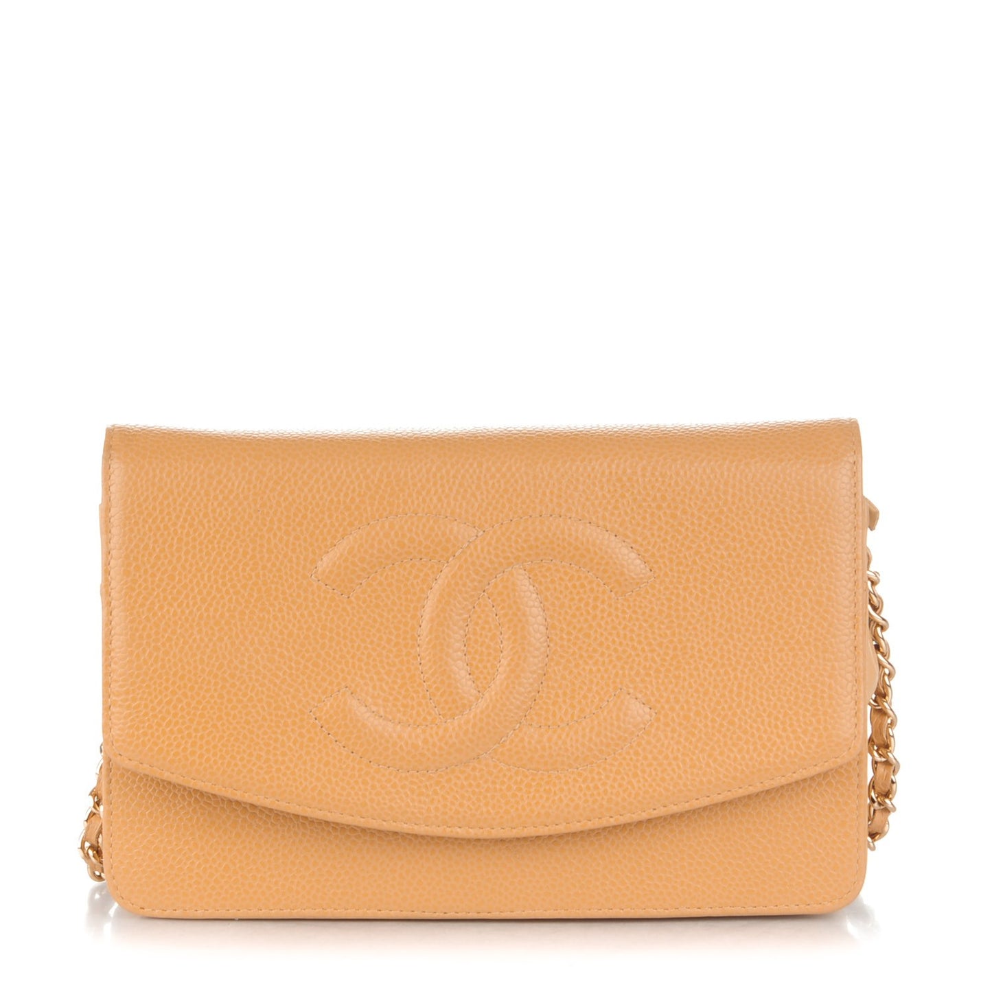 Caviar Timeless CC Wallet On Chain WOC Beige