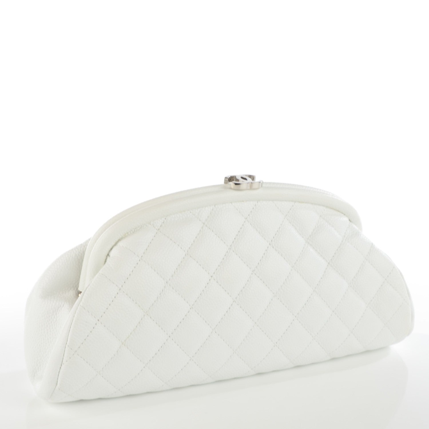 Chanel Caviar Quilted Timeless Clutch White 3 of 7