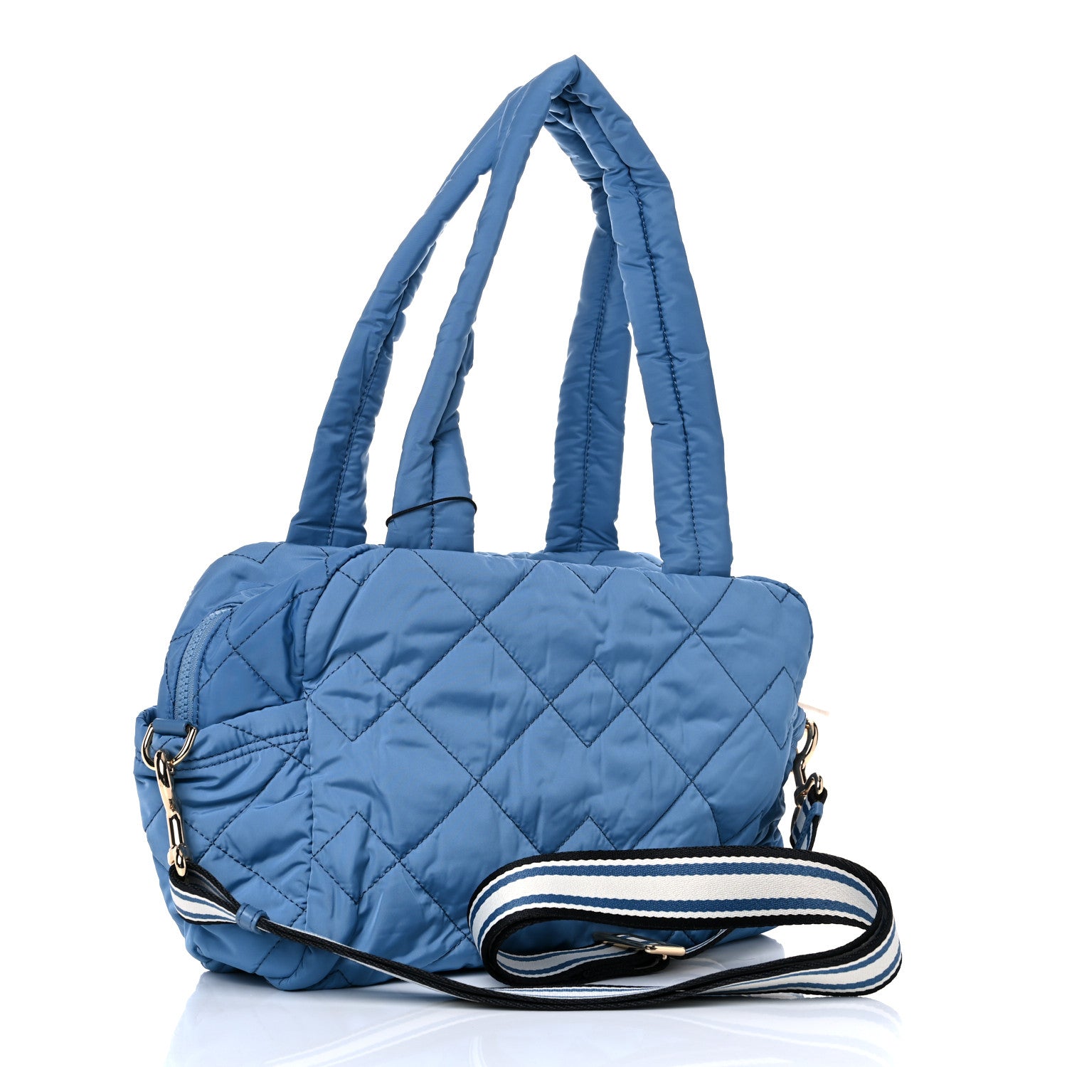 Marc Jacobs Nylon Quilted Small Weekender Bag Blue Heaven 3 of 12