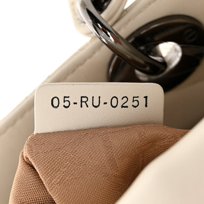 Christian Dior Lambskin Cannage Small My ABCDior Lady Dior White 7 of 14