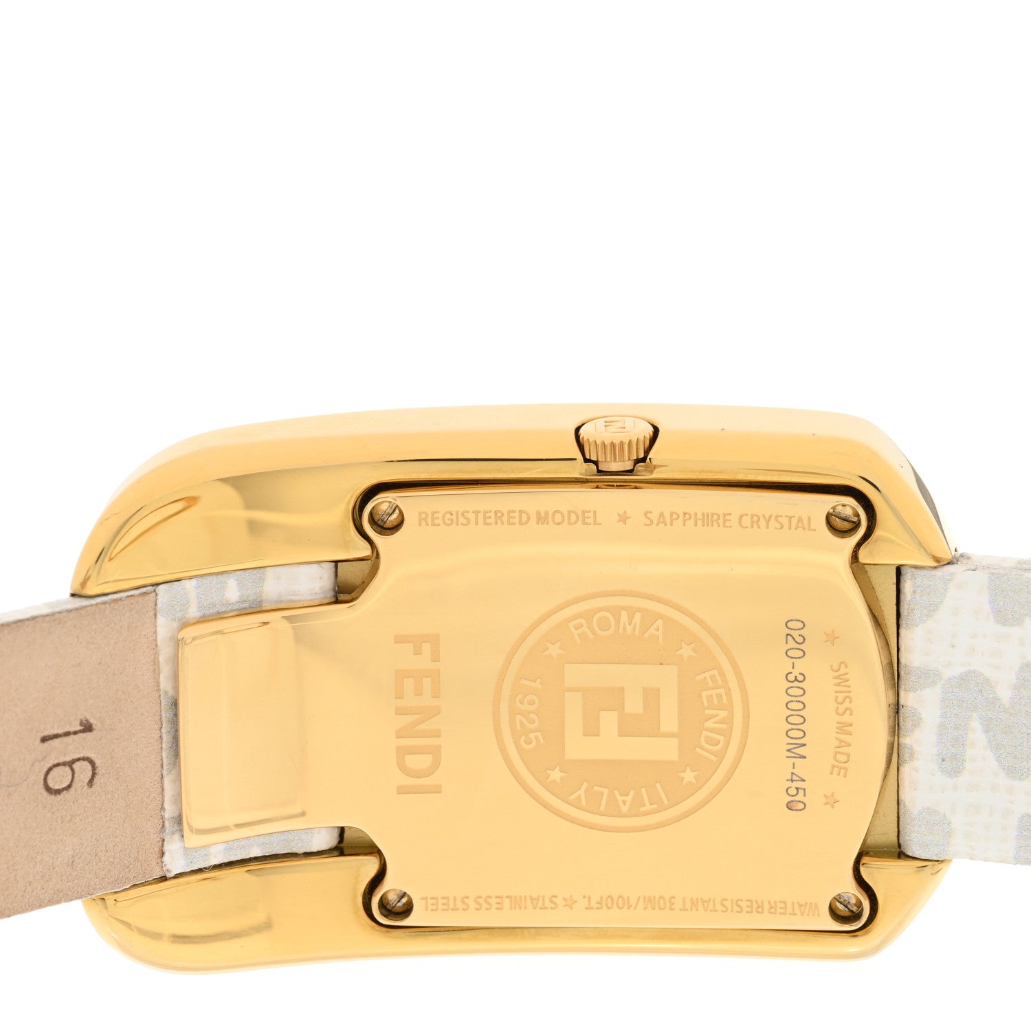 Fendi Stainless Steel Calfskin Diamond 29mm Graffiti Quartz Watch 4 of 5
