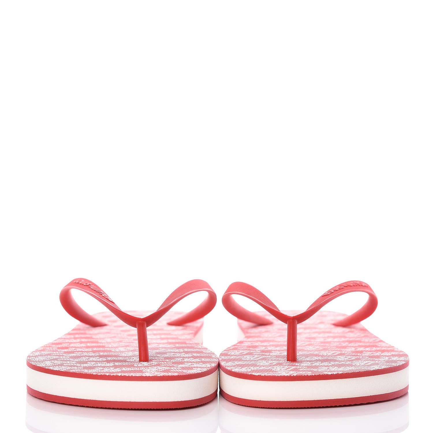 Louis Vuitton Rubber Mens Molitor Thong Sandals 9 Red 3 of 7