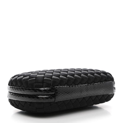 Bottega Veneta Satin Intreccio Impero Ayers Knot Clutch Black 4 of 6