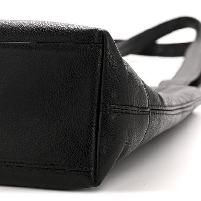 Chanel Caviar Logo Shoulder Bag Black 10 of 15