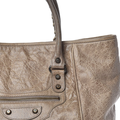 Balenciaga Agneau Classic Hardware S Sunday Tote Gris Poivre 13 of 21