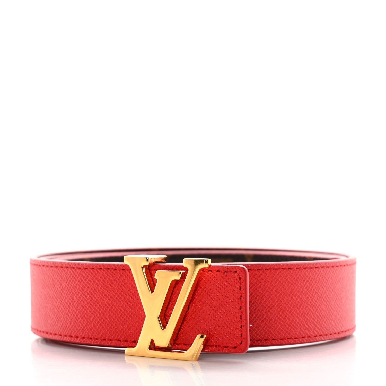 Louis Vuitton Monogram 30mm LV Initiales Reversible Belt 90 36 Coquelicot 4 of 5