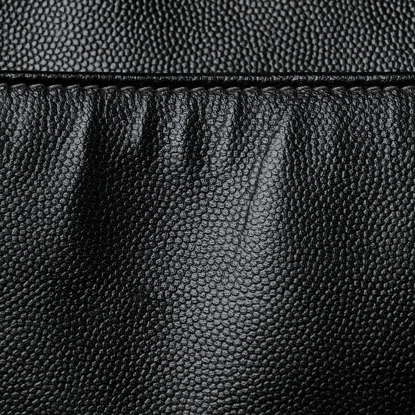 Caviar Medium Cerf Executive Shopper Tote Black
