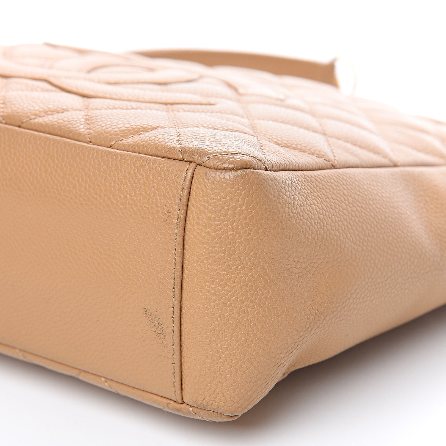 Chanel Caviar Quilted Petit Shopping Tote PST Dark Beige 8 of 17